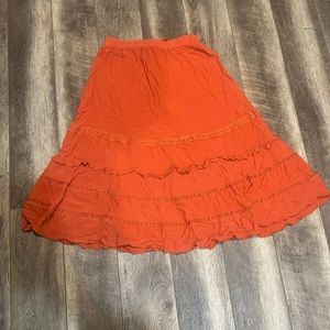 Burnt orange long skirt